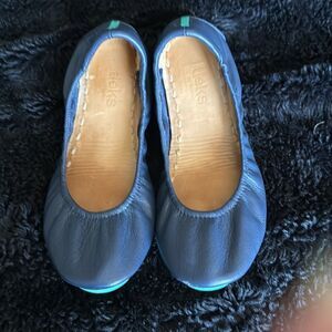 Tieks by Gavrieli  Navy Blue Leather Foldable Ballet Slip On Flats Size 7